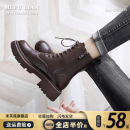 英伦风马丁靴女款2025新款秋冬单靴厚底复古百搭网红爆款机车短靴