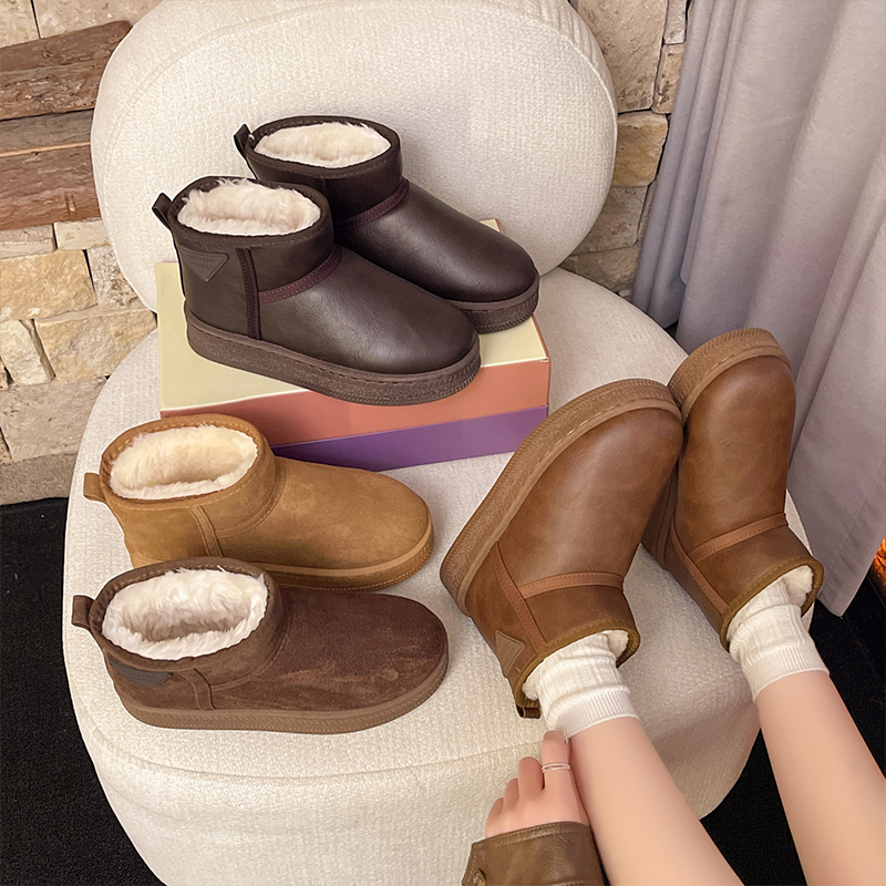 厚底防滑防水雪地靴女2025新款