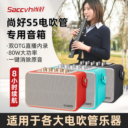 尚好S5音箱乐器专用电吹管萨克斯吉他弹唱户外直播充电蓝牙音响