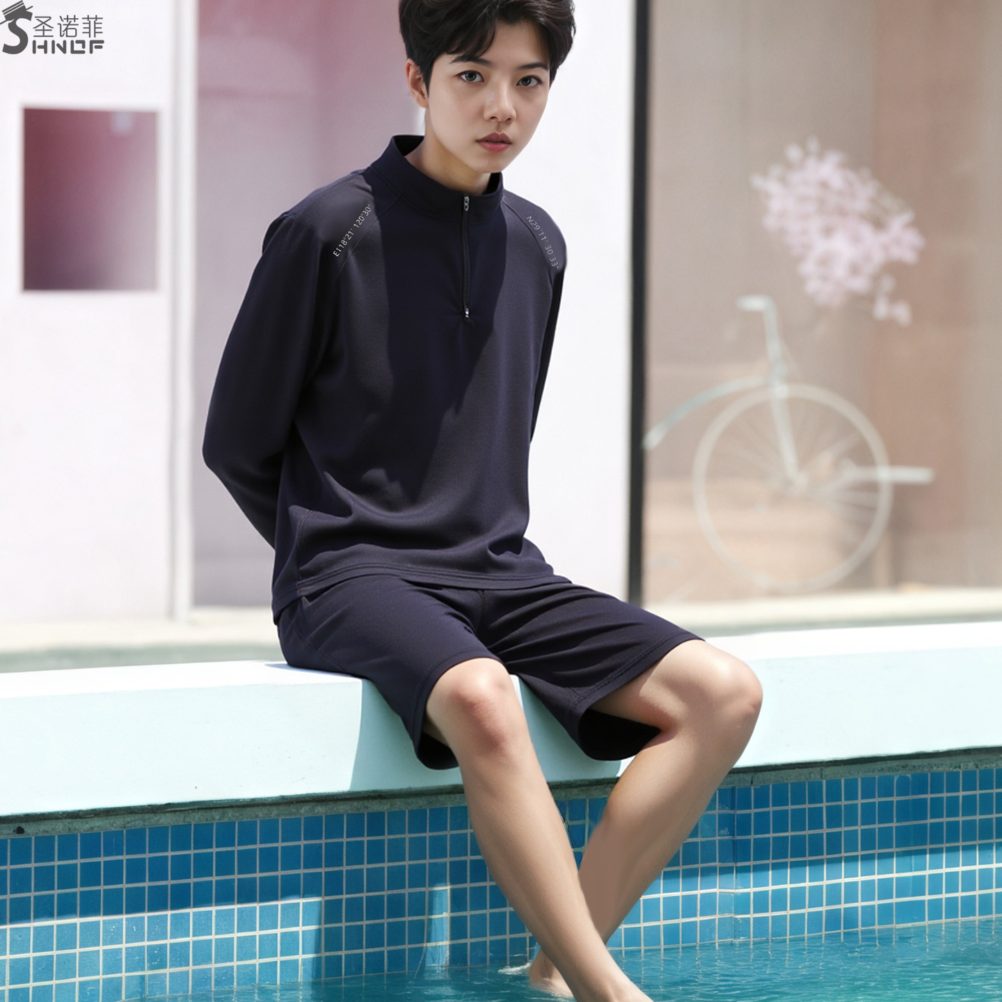 圣诺菲新款tt中性浮潜束胸泳衣