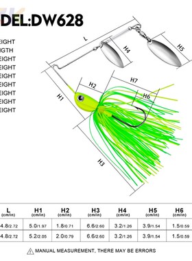 胡须佬路亚假饵 10G 14G流苏Spinnerbait金属亮片防挂底仿生鱼w6