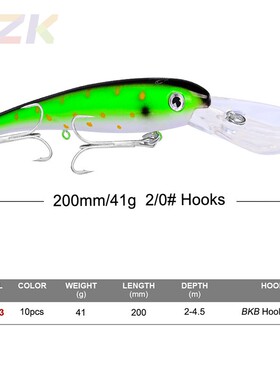 20CM光面路亚饵PRO BEROS品牌系列米诺鱼饵41G塑料硬饵颜色任选w6