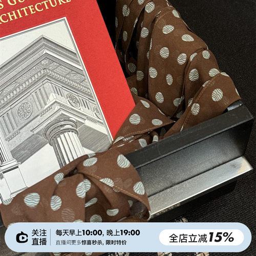 SHINE 春季新品 多用式 法式复古波点 高级感系脖 百搭气质丝巾