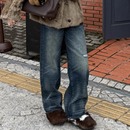 摩登神裤 猫须纹直筒牛仔裤 重工 手工擦色 日本进口面料 SHINE