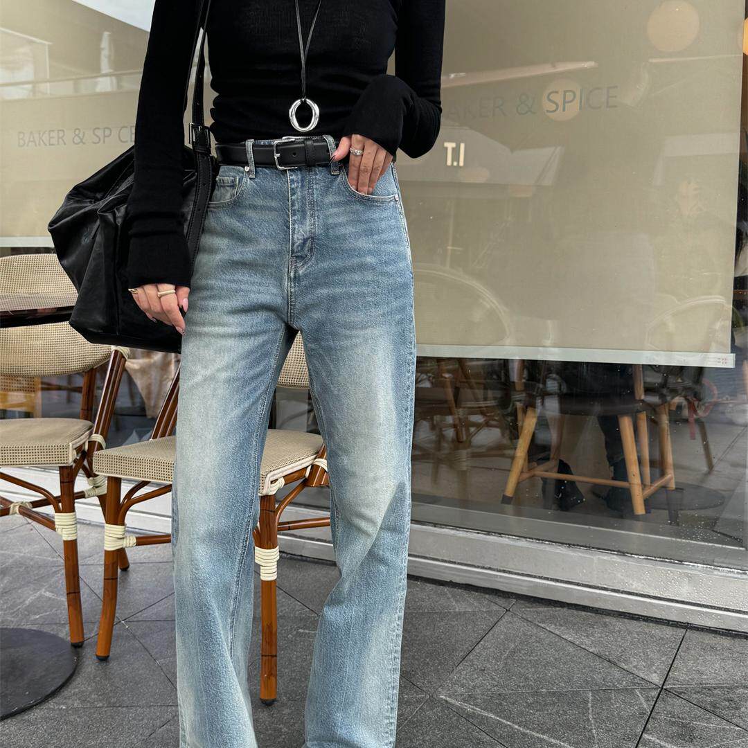 SHINE 店主自留 肯豆同款 土耳其ORTA面料 遮肉显腿长微喇牛仔裤,女装/女士精品,牛仔裤,淘宝优惠券,粉丝福利购,淘宝优惠卷