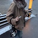 可拆卸毛领 莫斯纳羊皮毛一体 90白鹅绒羽绒服外套 巴恩风 SHINE