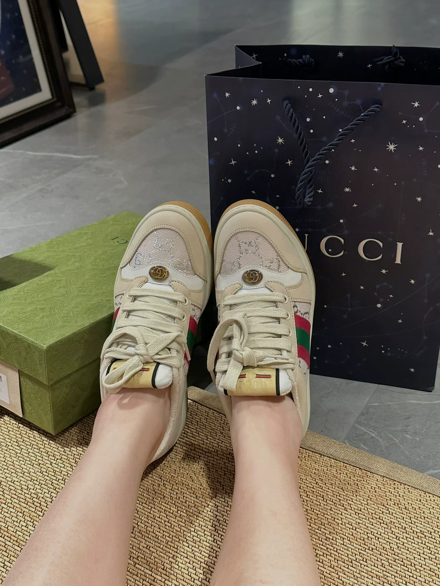 Gucci/Gucci Женские туфли загрязненные туфли