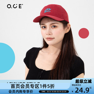 【会员专区5折起】OCE浮羽棒球帽女甜酷夏休闲遮阳鸭舌帽子显脸小