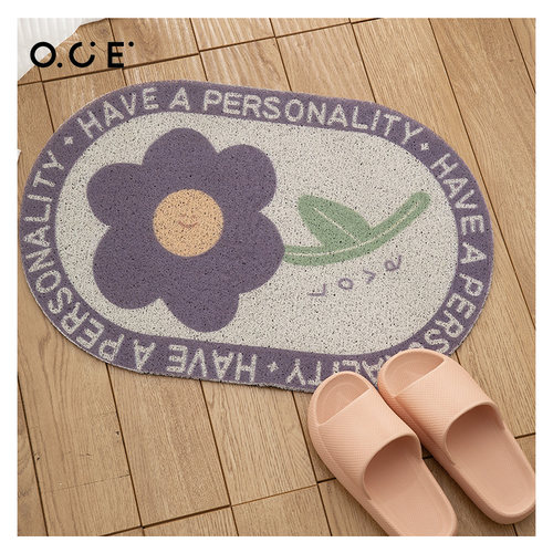 花卉丝圈地垫地毯防滑OCE