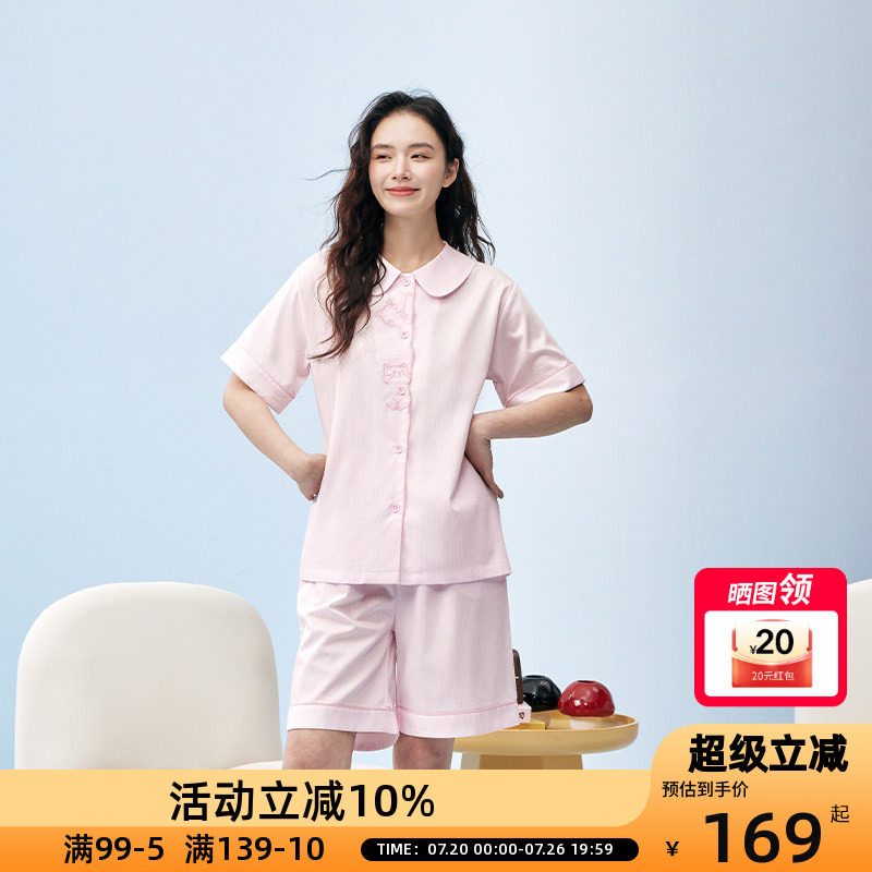 OCE家居服男女同款小猫睡衣