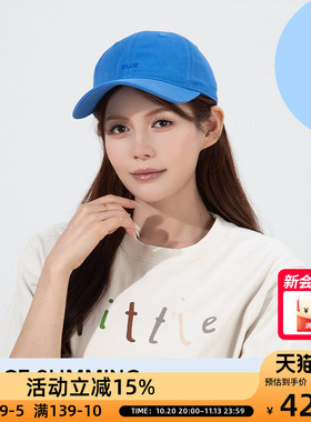 OCE蓝色帽子BLUE刺绣棒球帽软顶鸭舌帽男女百搭显脸小遮阳热销