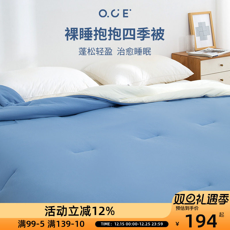 OCE蓬蓬软软深夜不跑棉裸睡抱抱四季被2025简约高级新款