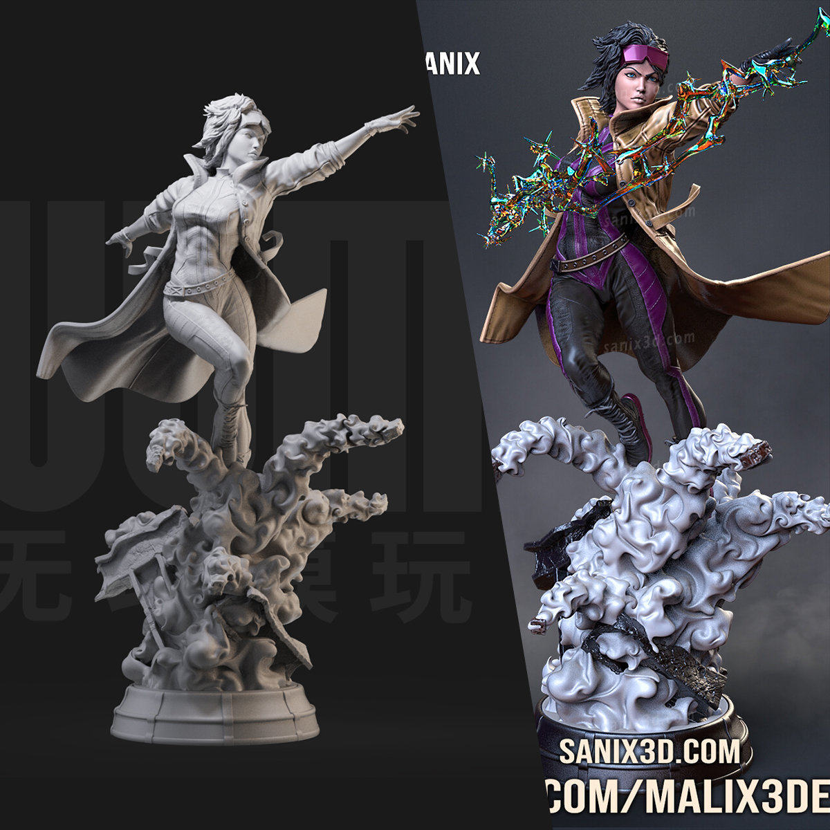1/24 李千欢 X战警变种人 18比例GK白模手办3D打印兵人模型 3086