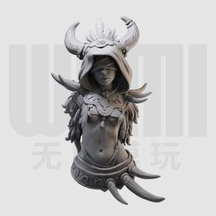 1/10 蒙面女巫 祭司 凯尔特神话 16比例GK树脂白模手办模型 1117