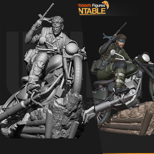 合金装备 索利德·斯内克 1/24GK白模手办  18比例树脂模型  6358