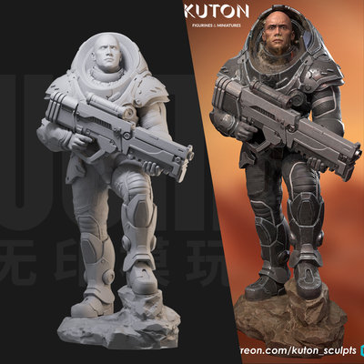 1/24 巨石强森 毁灭战士 18比例GK白模手办 3D打印兵人模型 2148