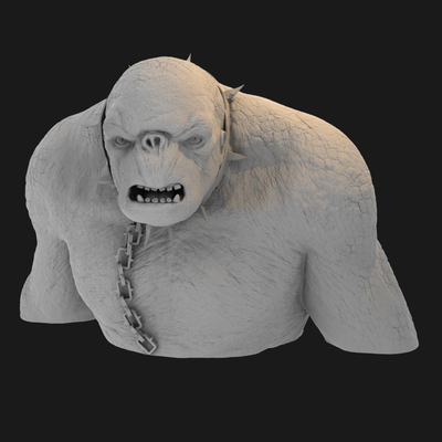 1/10 指环王魔戒洞穴巨魔 1比16GK白模 3D打印树脂手办模型 34