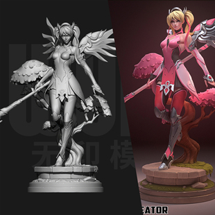 守望先锋 安吉拉 天使1/24GK白模手办18比例树脂兵人模型 6260