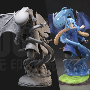 1/24 利姆鲁 转生史莱姆 18比例GK白模手办3D打印兵人模型 4692