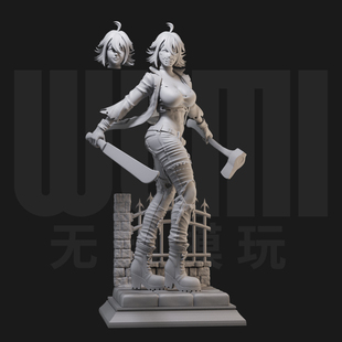 1/24女版杰森 十三号星期五 18比例GK白模手办3D打印兵人模型2201