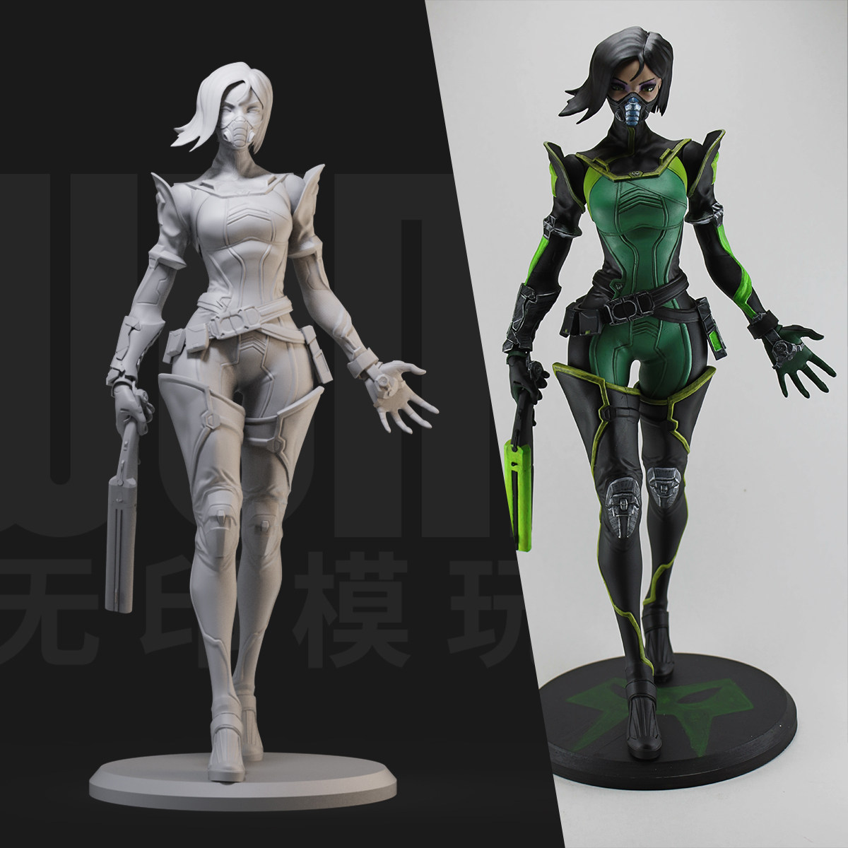 薇蝮毒蛇 无畏契约 1/24白模GK手办 35比例兵人3D打印模型 488