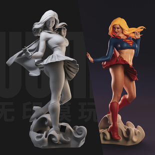 女超人 DC英雄漫画版 1/24白模GK手办 18比例兵人3D打印模型 1988