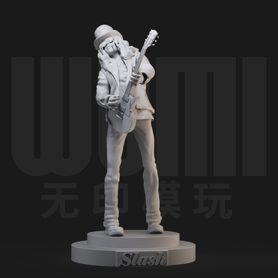 史莱许 枪与玫瑰吉他手1/24GK白模 1比12手办 3D打印树脂模型 410