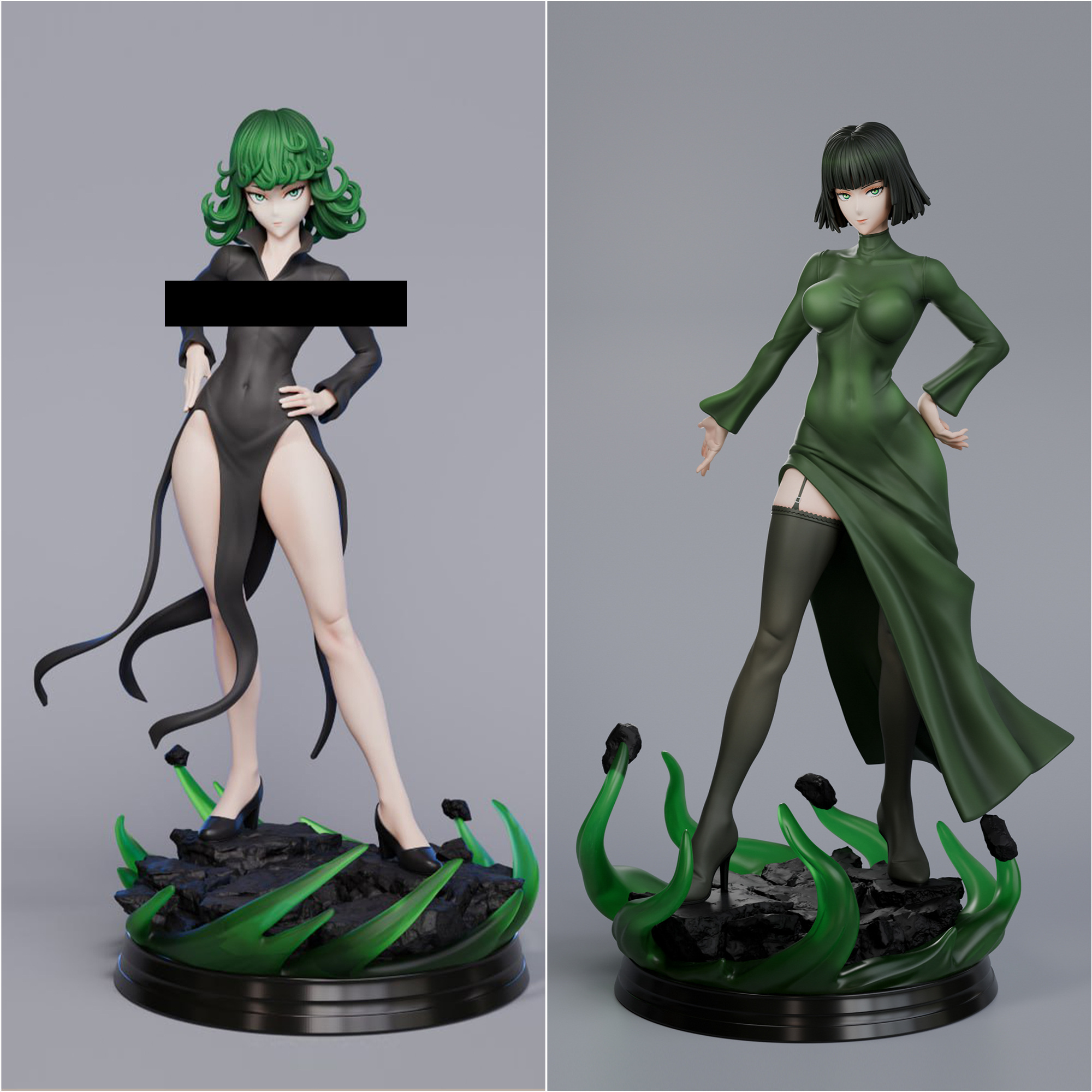 【一拳超人】龙卷 吹雪 1/24GK白模手办 18比例树脂兵人模型 4233