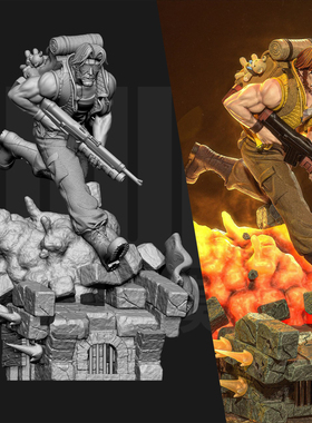 合金弹头 塔马 好好先生 1/24GK白模手办  18比例树脂模型  6282