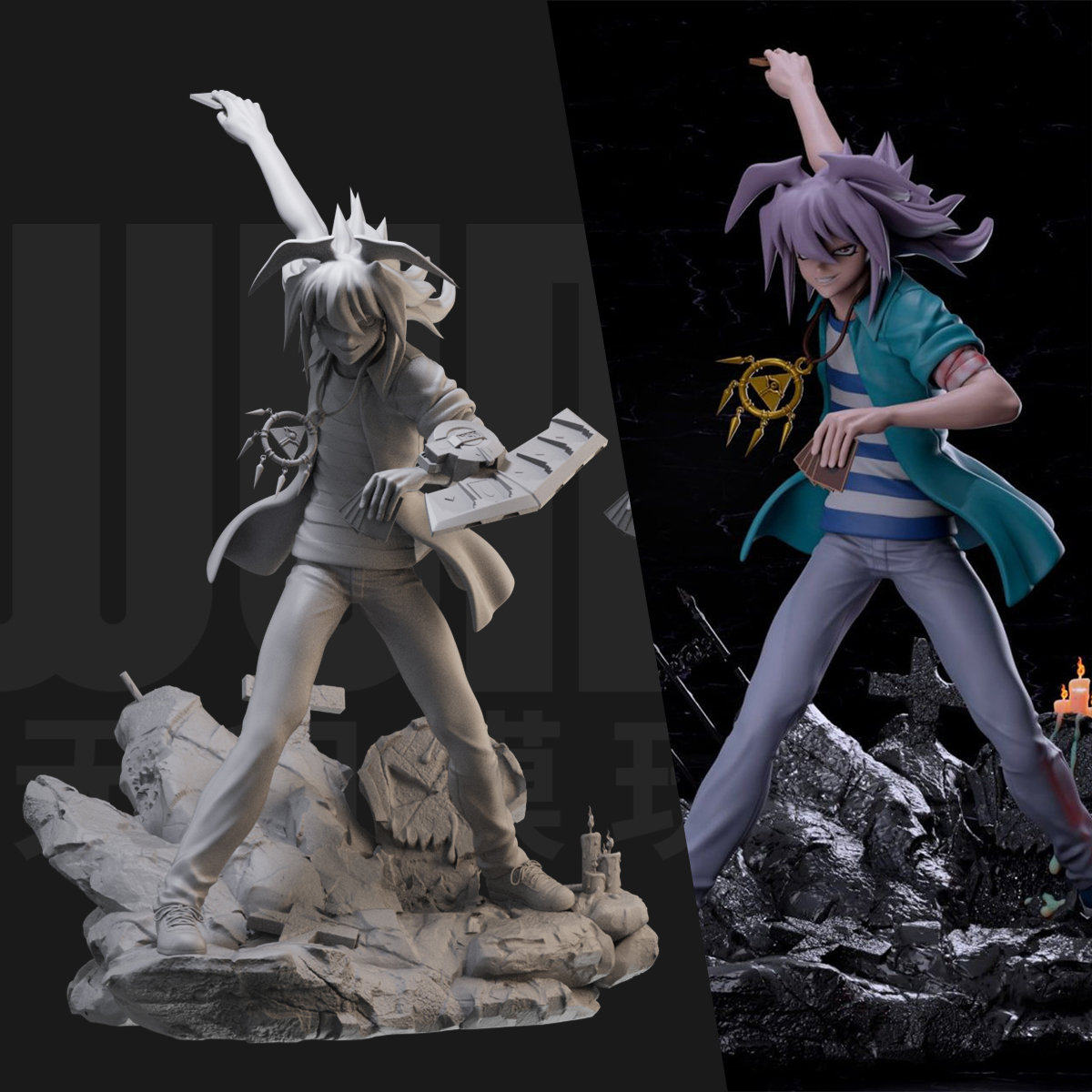 1/24貘良了 游戏王千年轮 18比例GK白模手办 3D打印兵人模型 2453