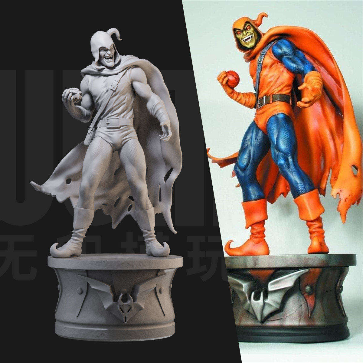 1/24 恶鬼绿魔 漫威反派18比例GK白模手办 3D打印兵人模型 2729