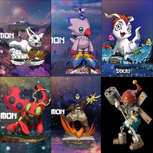 1/24数码宝贝 比丘兽迪路兽 18比例GK白模手办3D打印兵人模型3251