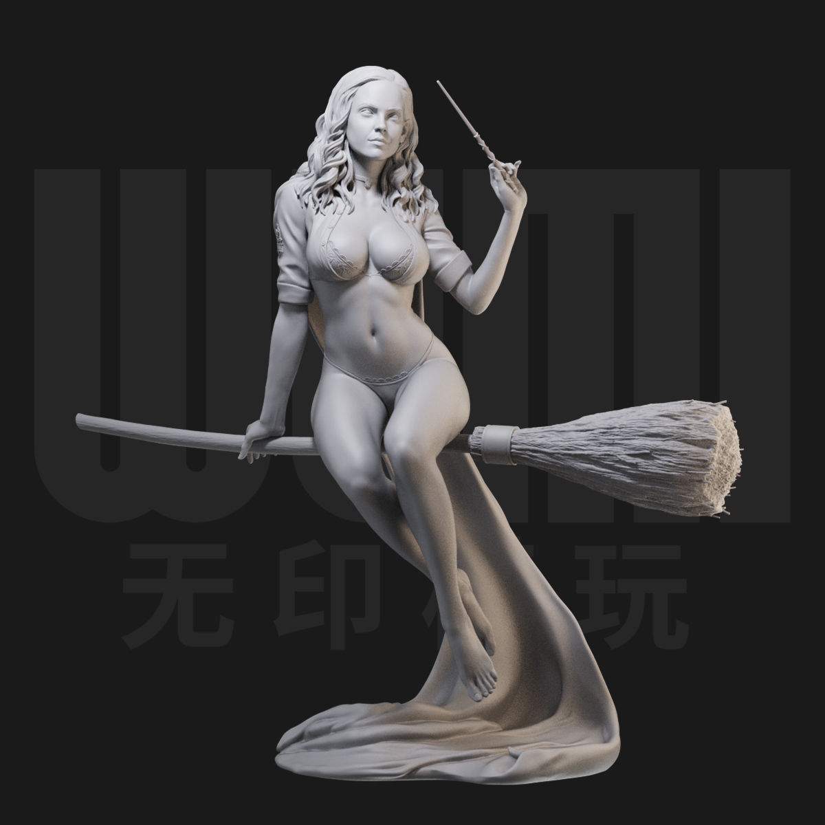 赫敏女巫 哈利波特 1:24白模手办/18比例GK兵人3D打印模型 1471