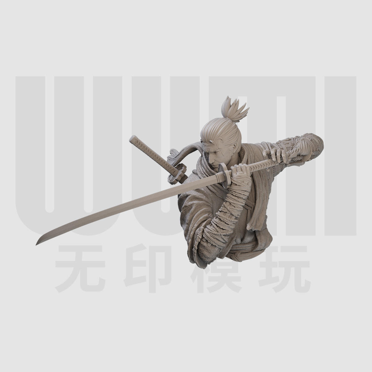 1/10 狼 只狼：影逝二度 游戏 16比例GK树脂白模手办模型 1102