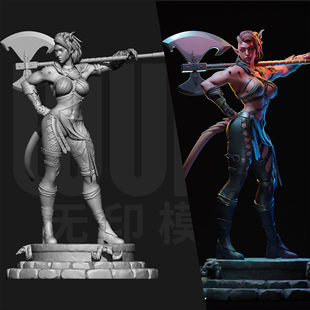 博德之门 卡菈克 1/24GK白模手办 18比例树脂3D打印模型 6530