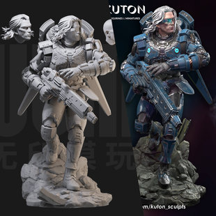 星际迷航战士 1/24白模GK手办 18比例兵人3D打印模型 1601