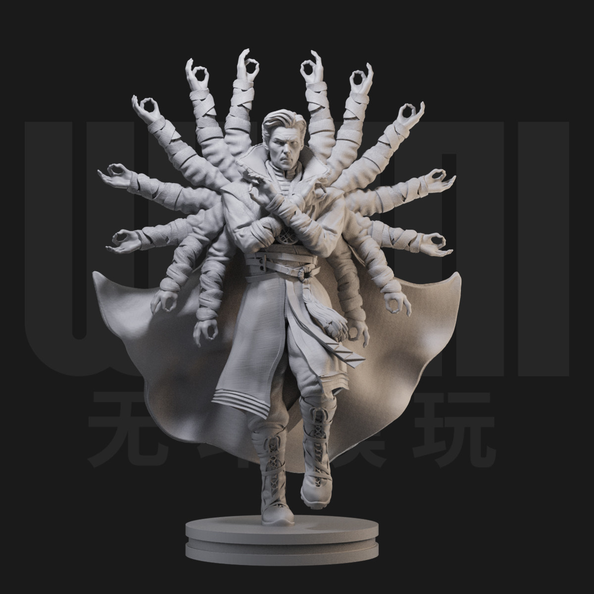 奇异博士 漫威超级英雄 1:24白模手办/18比例GK兵人3D打印模 1296图片
