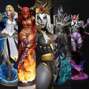 1/24希瓦吉安娜阿尔萨斯魔兽18比例GK白模手办3D打印兵人模型 139