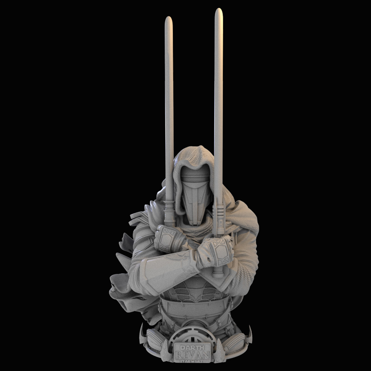 星球大战达斯瑞文胸像 1比16gk白模 3d打印树脂 1/10手办模型 12