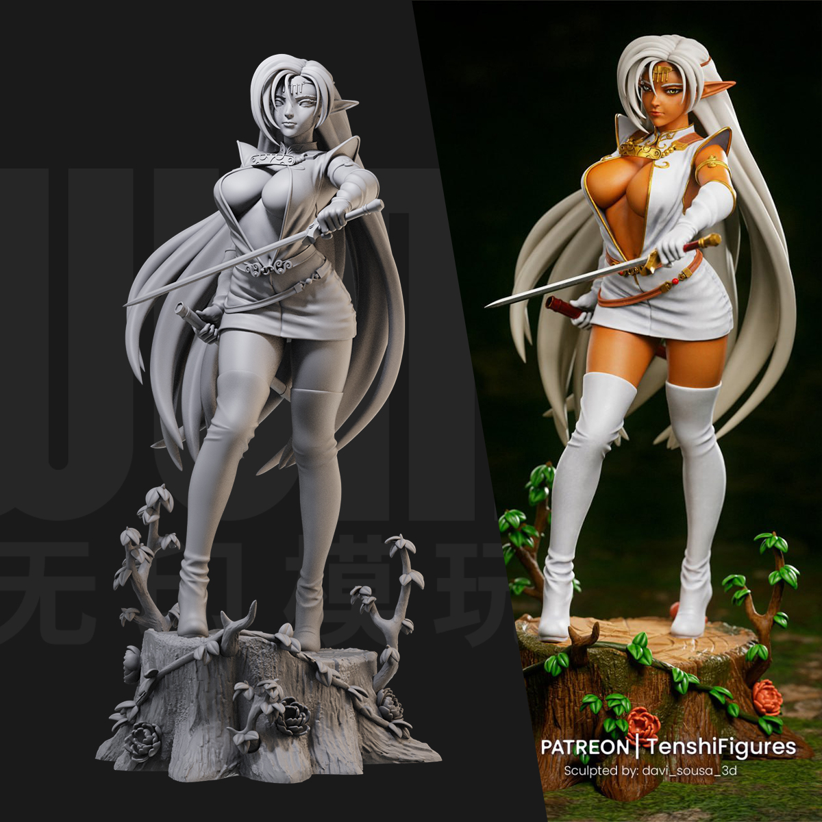 1/24 皮洛特斯 罗德岛战记 18比例GK白模手办3D打印兵人模型 5915
