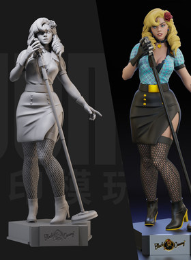 1/24 黑金丝雀 DC 猛禽小队18比例GK白模手办3D打印兵人模型 5597