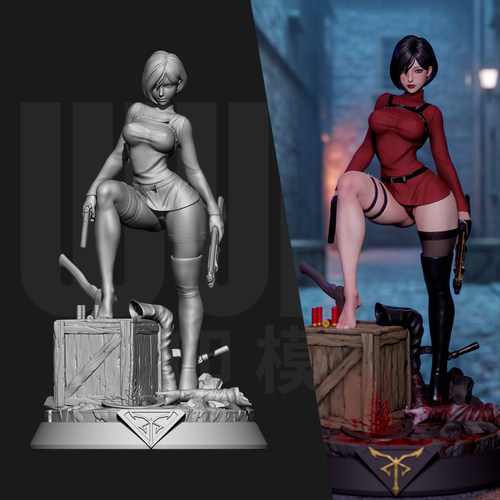 生化危机 艾达王 1/24GK 白模手办 18比例树脂3D打印模型 7416