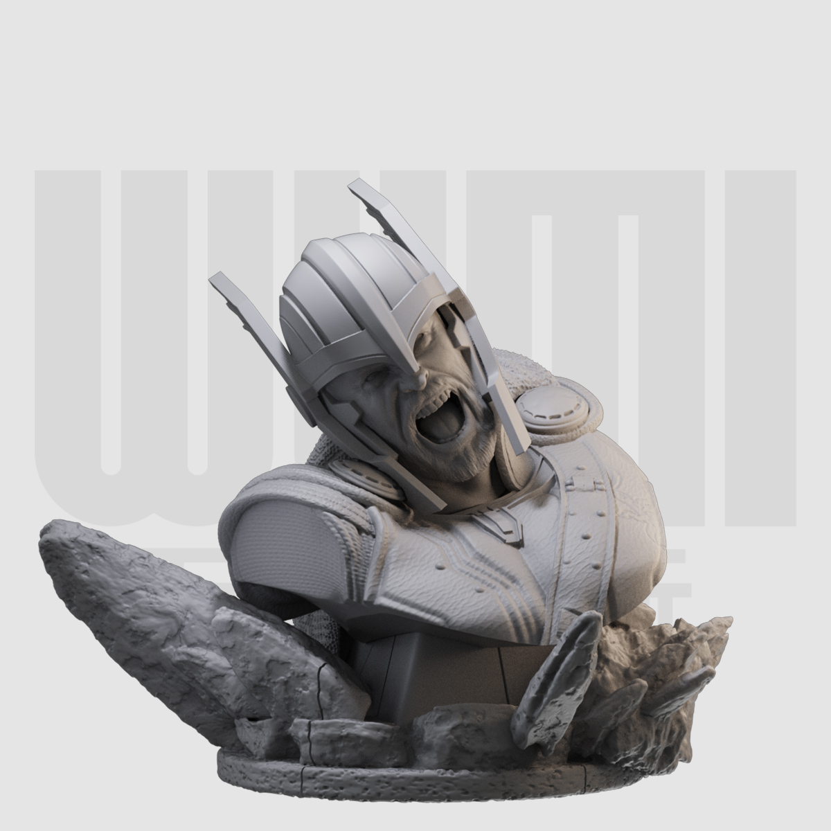 雷神胸像 漫威诸神黄昏版 1/16树脂白模 10比例GK手办模型 227