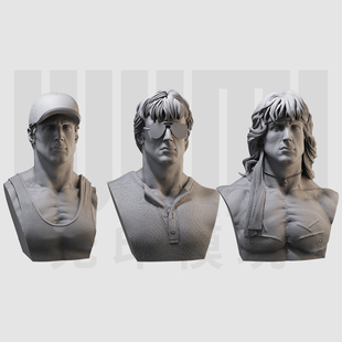 1/10 史泰龙经典角色胸像 电影 16比例GK树脂白模手办模型 1636