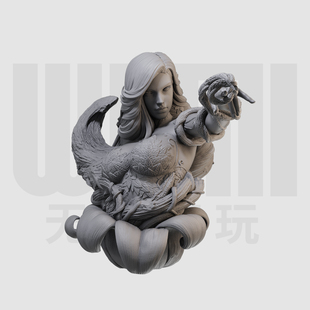 1/10毒藤女胸像 DC 哥谭反派 美漫16比例GK树脂白模手办模型 1404