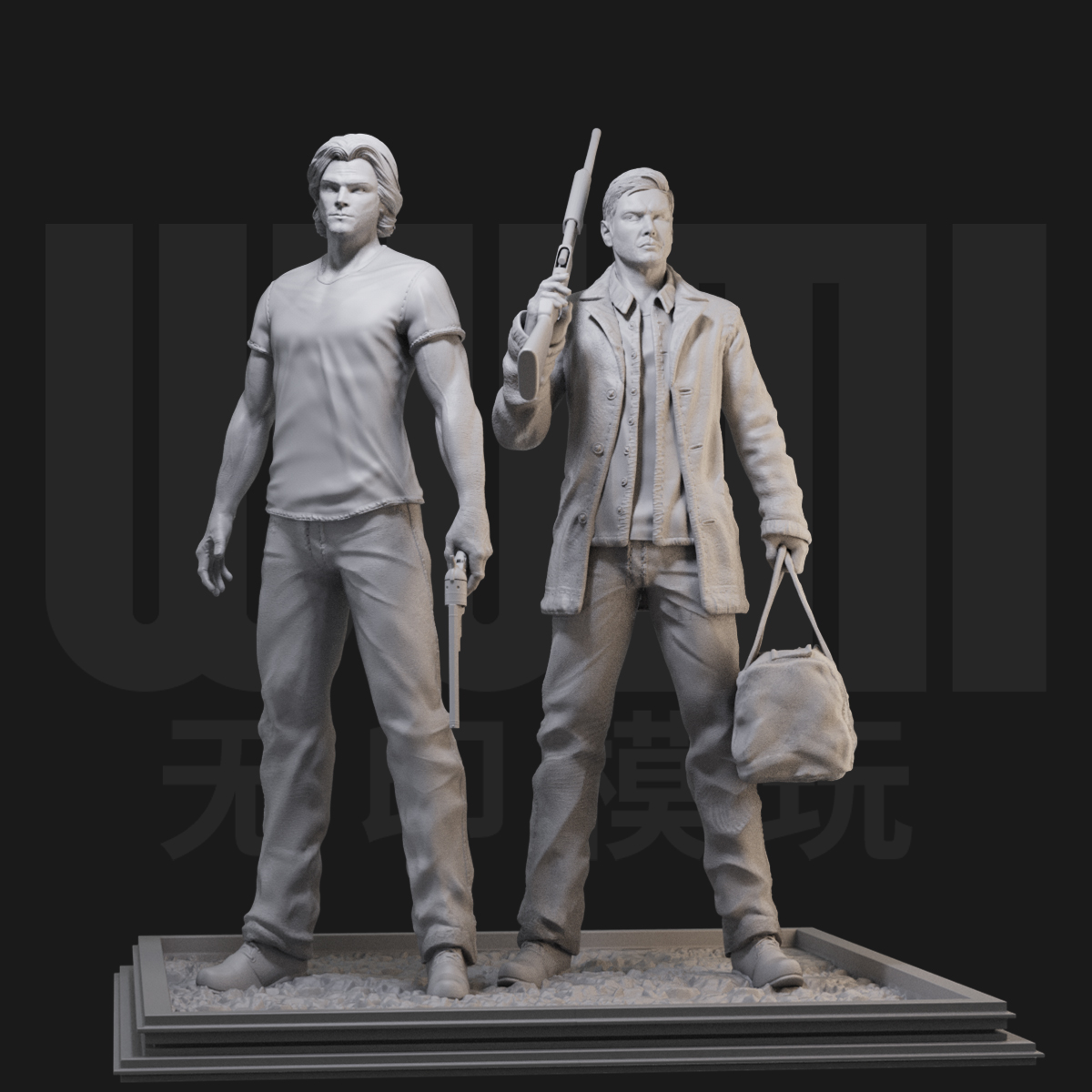 1/24 迪恩 萨姆 邪恶力量 18比例GK白模手办 3D打印兵人模型 2595