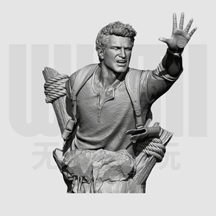 神秘海域 内森 德雷克 1/10胸像白模16比例GK树脂手办模型 1653