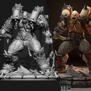 魔兽世界 加尔鲁什 领袖 1/24GK白模手办18比例树脂兵人模型 6258