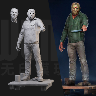 1/24 杰森 十三号星期五 18比例GK白模手办 3D打印兵人模型 2383