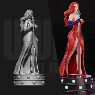 谁陷害了兔子 杰西卡 1/24GK白模手办 18比例树脂3D打印模型 6671